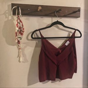 Maroon crop top